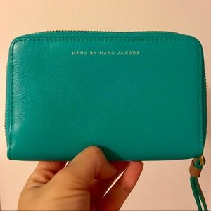 Marc by Marc Jacobs Teal/Beige Wristlet Wallet